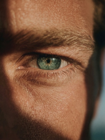 Close-up eye — precision diagnostics